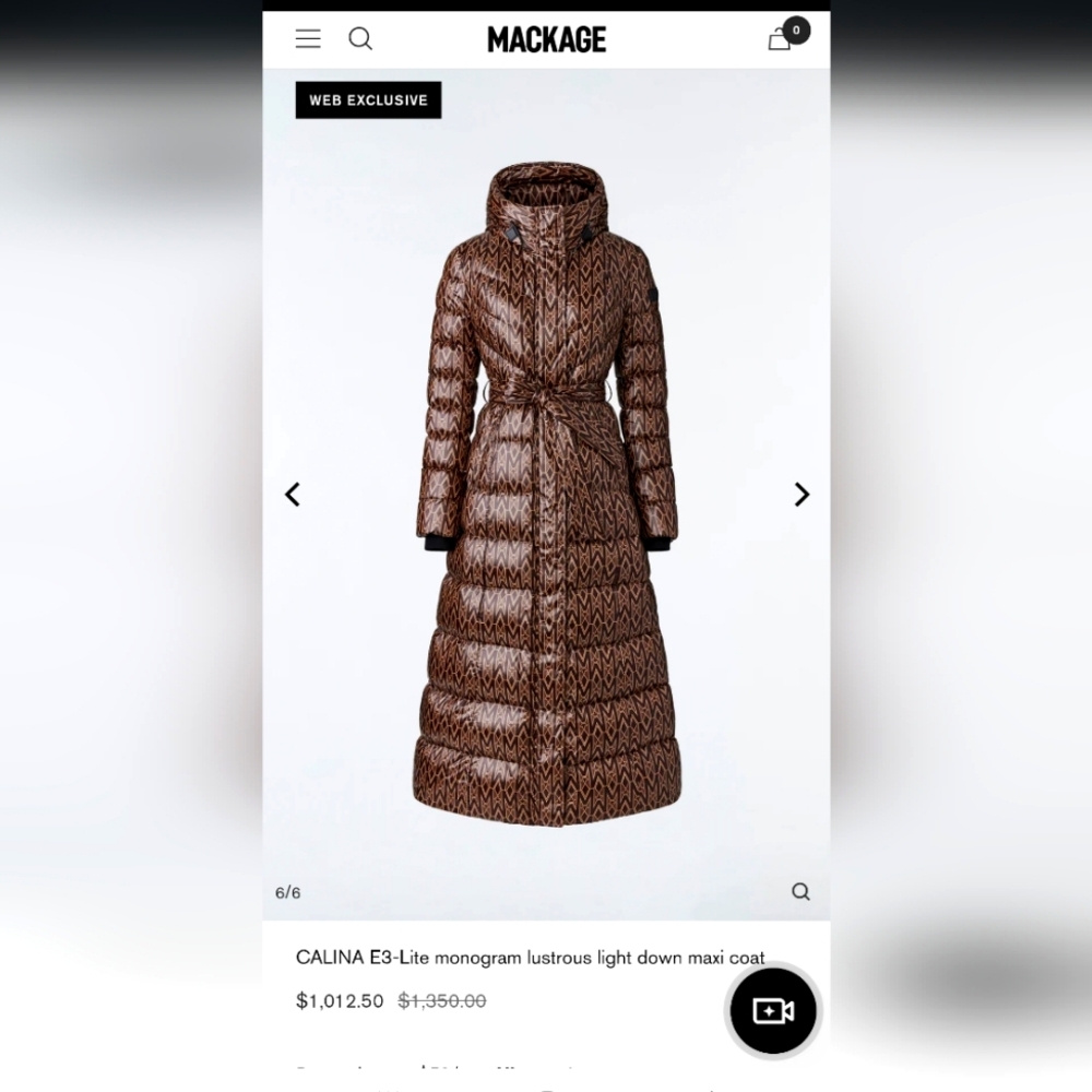 Mackage woman's down coat